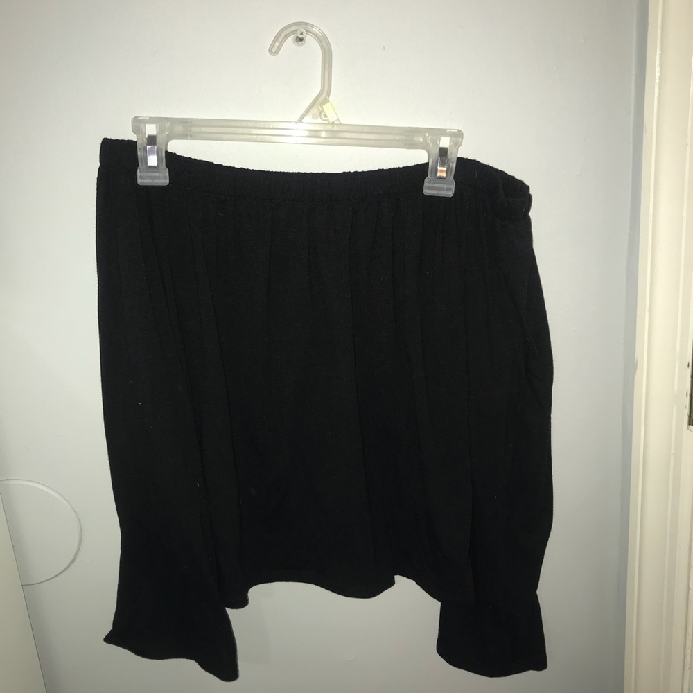 black off the shoulder shirt